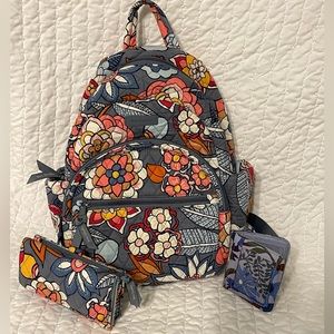 Vera Bradley mini backpack, wallet and case wallet